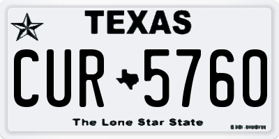 TX license plate CUR5760