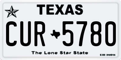 TX license plate CUR5780
