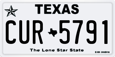 TX license plate CUR5791