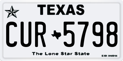 TX license plate CUR5798
