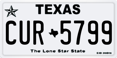 TX license plate CUR5799