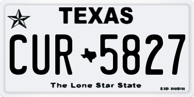 TX license plate CUR5827