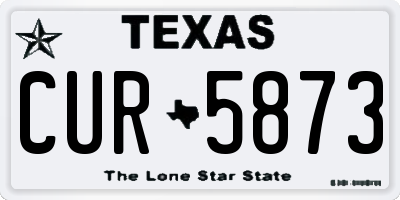 TX license plate CUR5873