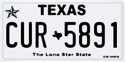 TX license plate CUR5891