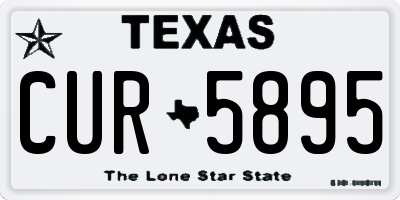 TX license plate CUR5895