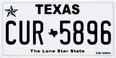 TX license plate CUR5896