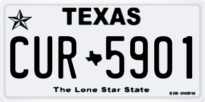 TX license plate CUR5901