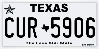 TX license plate CUR5906