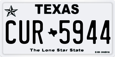 TX license plate CUR5944