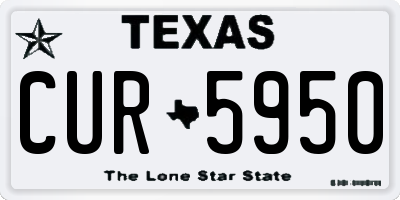 TX license plate CUR5950