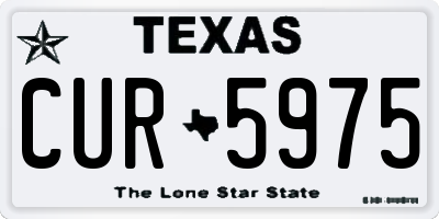 TX license plate CUR5975