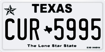 TX license plate CUR5995