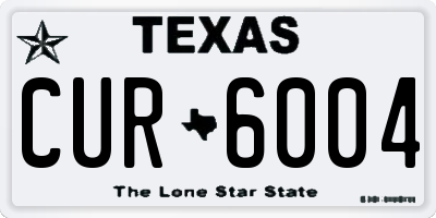TX license plate CUR6004
