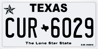 TX license plate CUR6029