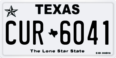 TX license plate CUR6041