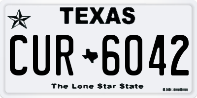 TX license plate CUR6042