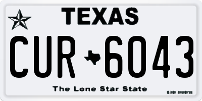 TX license plate CUR6043
