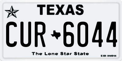 TX license plate CUR6044