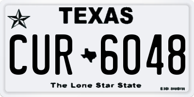 TX license plate CUR6048