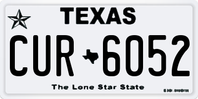 TX license plate CUR6052