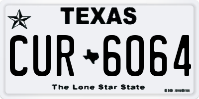TX license plate CUR6064