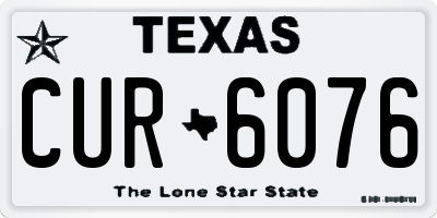 TX license plate CUR6076