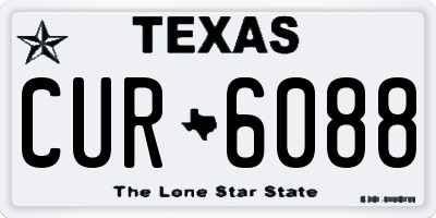 TX license plate CUR6088