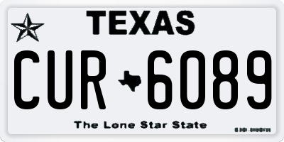 TX license plate CUR6089