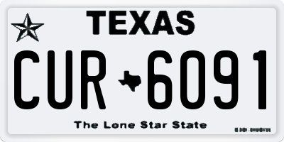 TX license plate CUR6091