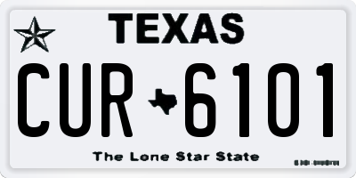 TX license plate CUR6101
