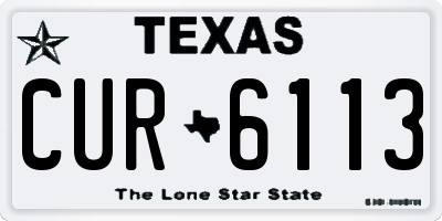 TX license plate CUR6113