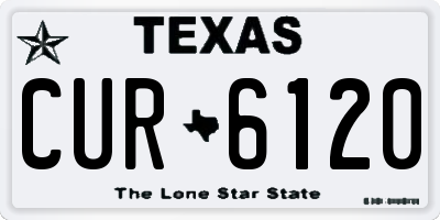 TX license plate CUR6120