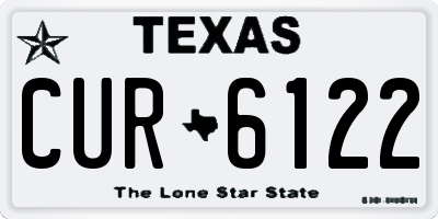 TX license plate CUR6122