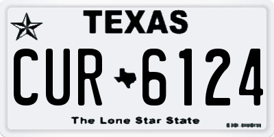 TX license plate CUR6124