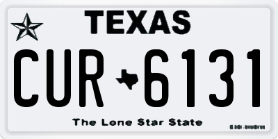 TX license plate CUR6131