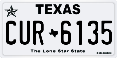 TX license plate CUR6135