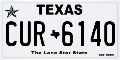 TX license plate CUR6140