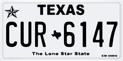 TX license plate CUR6147