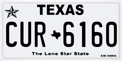 TX license plate CUR6160