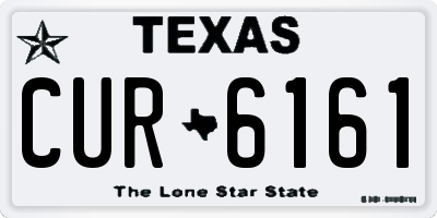 TX license plate CUR6161