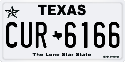 TX license plate CUR6166