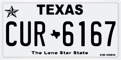 TX license plate CUR6167