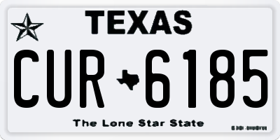 TX license plate CUR6185