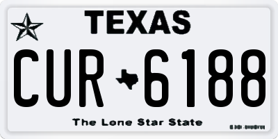 TX license plate CUR6188