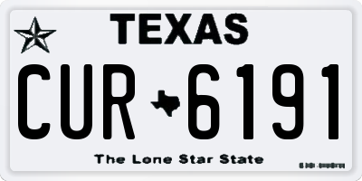 TX license plate CUR6191