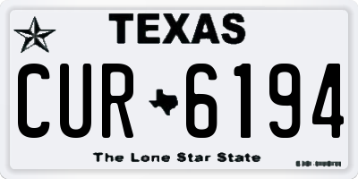 TX license plate CUR6194