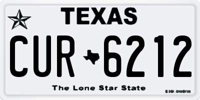 TX license plate CUR6212