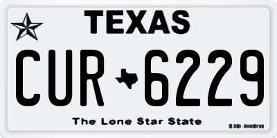 TX license plate CUR6229