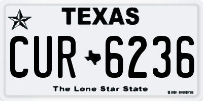TX license plate CUR6236