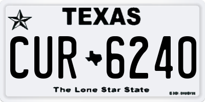 TX license plate CUR6240